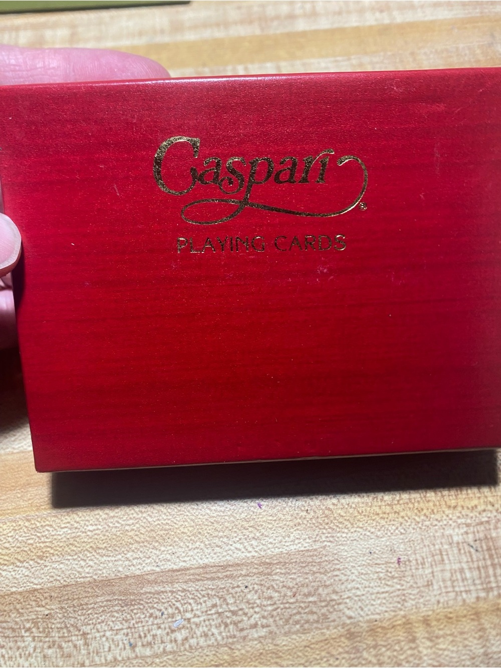 Vintage Caspari Playing Cards Boxed Set (2) Red